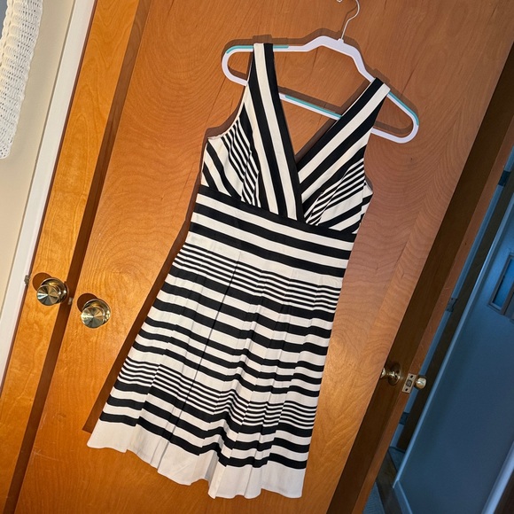 White House Black Market Dresses & Skirts - White House Black Market Black and White Striped Midi Dress